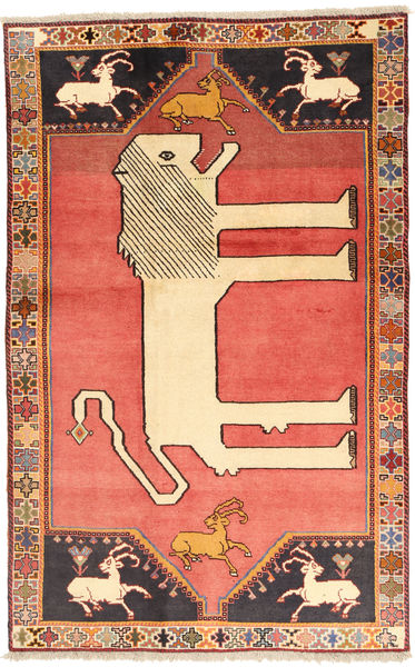  Ghashghai Matta 118X189 Äkta Orientalisk Handknuten Beige/Mörkröd (Ull, Persien/Iran)
