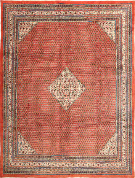  Sarough Mir Matta 292X390 Äkta Orientalisk Handknuten Mörkröd/Roströd Stor (Ull, Persien/Iran)