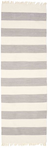 Köksmatta Cotton Stripe 80X250 Bomull Modern Randig Grå/Off White 