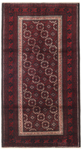  Beluch Matta 106X195 Äkta Orientalisk Handknuten Mörkröd/Svart (Ull, Persien/Iran)