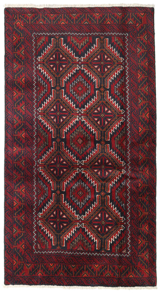  Beluch Matta 101X185 Äkta Orientalisk Handknuten Mörkröd/Mörkblå (Ull, Persien/Iran)