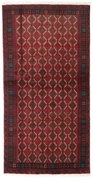 Beluch Matta 98X190 Äkta Orientalisk Handknuten Mörkröd/Mörkbrun (Ull, Persien/Iran)