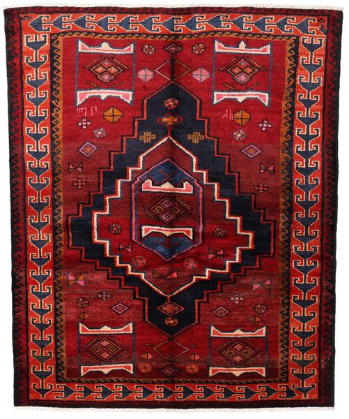  Lori Matta 155X190 Äkta Orientalisk Handknuten Mörkröd/Roströd (Ull, Persien/Iran)