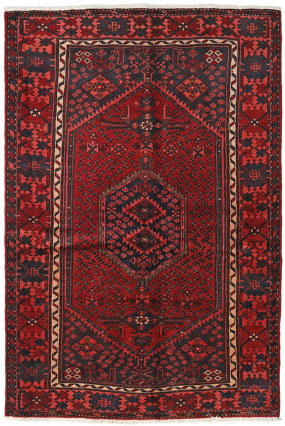  Hamadan Matta 129X191 Äkta Orientalisk Handknuten Mörkröd/Svart (Ull, Persien/Iran)