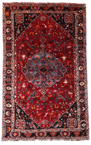  Ghashghai Matta 158X253 Äkta Orientalisk Handknuten Mörkröd/Ljusrosa (Ull, Persien/Iran)