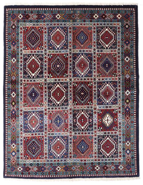  Yalameh Matta 147X190 Äkta Orientalisk Handknuten Mörkblå/Ljusgrå (Ull, Persien/Iran)