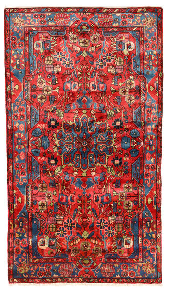  Nahavand Old Matta 152X272 Äkta Orientalisk Handknuten Mörkröd/Röd (Ull, Persien/Iran)
