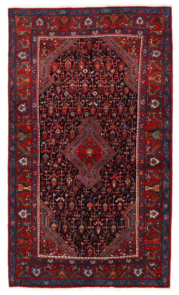  Nahavand Matta 123X210 Äkta Orientalisk Handknuten Mörkröd/Mörkbrun (Ull, Persien/Iran)