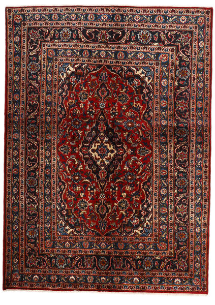  Keshan Matta 149X207 Äkta Orientalisk Handknuten Mörkröd/Svart (Ull, Persien/Iran)