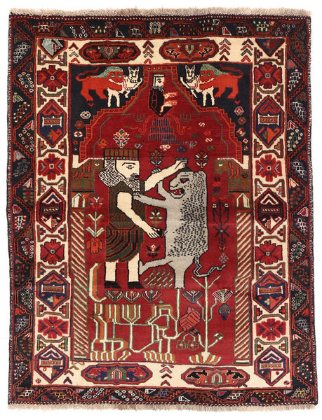  Ghashghai Matta 118X153 Äkta Orientalisk Handknuten Mörkröd/Mörkbrun (Ull, Persien/Iran)