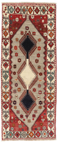  Ghashghai Matta 86X213 Äkta Orientalisk Handknuten Hallmatta Brun/Röd (Ull, Persien/Iran)