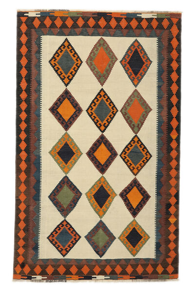 143X232 Kelim Vintage Matta Matta Äkta Orientalisk Handvävd Svart/Brun (Ull, Persien/Iran)