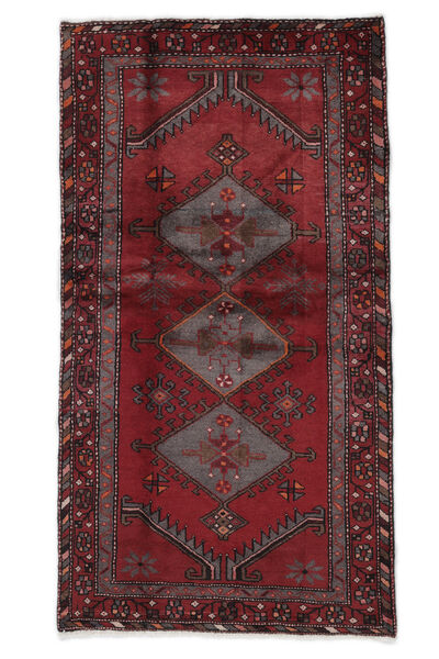  Hamadan Matta 110X205 Äkta Orientalisk Handknuten Svart/Mörkbrun (Ull, Persien/Iran)