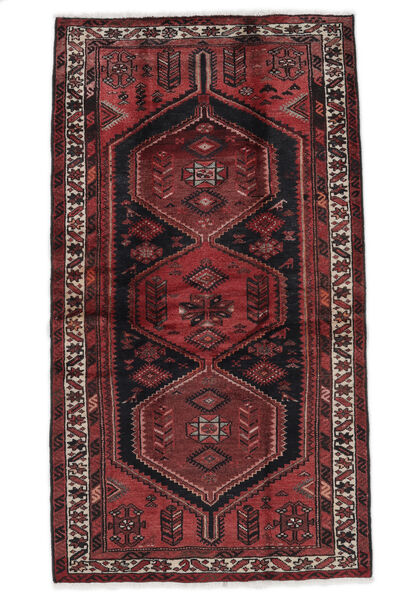  Hamadan Matta 106X190 Äkta Orientalisk Handknuten Svart/Mörkbrun (Ull, Persien/Iran)