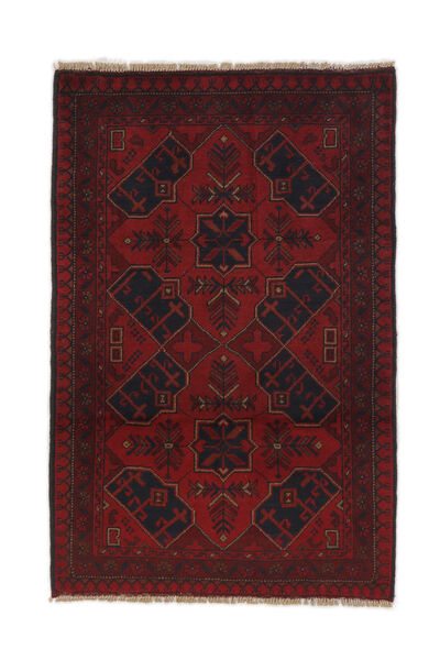  Afghan Khal Mohammadi Matta 81X124 Äkta Orientalisk Handknuten Svart/Mörkröd (Ull, )