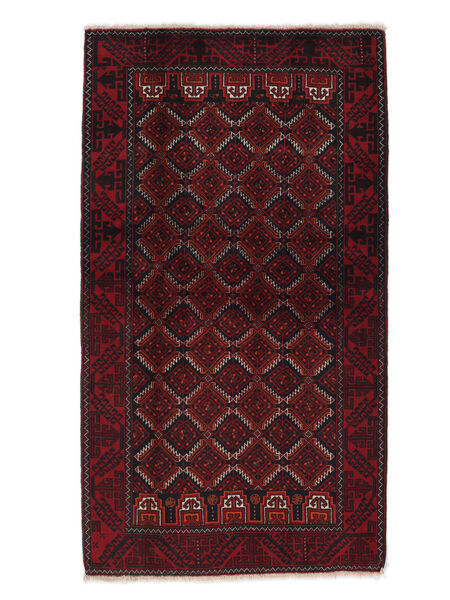  Beluch Matta 108X192 Äkta Orientalisk Handknuten Svart (Ull, Persien/Iran)