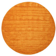  Handloom - Orange Matta Ø 300 Modern Rund Gul/Orange/Ljusbrun Stor (Ull, Indien)