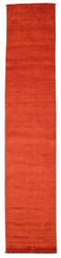  Handloom Fringes - Rost/Röd Matta 80X400 Modern Hallmatta Mörkröd (Ull, Indien)