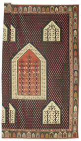  Kelim Semiantik Turkisk Matta 540X727 Äkta Orientalisk Handvävd Svart/Mörkbrun Stor (Ull, Turkiet)