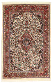  Ilam Sherkat Farsh Silke Matta 104X160 Äkta Orientalisk Handknuten Mörkbrun/Ljusbrun (Ull/Silke, Persien/Iran)