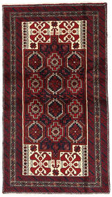  Beluch Matta 103X185 Äkta Orientalisk Handknuten Mörkröd/Mörkbrun (Ull, Persien/Iran)