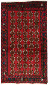  Beluch Matta 101X183 Äkta Orientalisk Handknuten Mörkröd/Mörkbrun/Röd (Ull, Persien/Iran)
