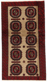  Beluch Matta 98X176 Äkta Orientalisk Handknuten Mörkröd/Ljusbrun (Ull, Persien/Iran)