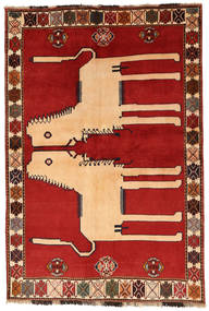  Ghashghai Matta 142X212 Äkta Orientalisk Handknuten Roströd/Mörkröd (Ull, Persien/Iran)