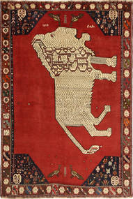  Ghashghai Matta 149X224 Äkta Orientalisk Handknuten Roströd/Mörkröd (Ull, Persien/Iran)