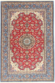  Isfahan Silkesvarp Matta 152X227 Äkta Orientalisk Handknuten Ljuslila/Brun (Ull/Silke, Persien/Iran)