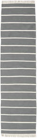  Dorri Stripe - Grå Matta 80X300 Äkta Modern Handvävd Hallmatta Ljusgrå/Mörkgrå (Ull, Indien)
