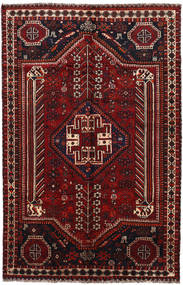  Shiraz Matta 159X243 Äkta Orientalisk Handknuten Mörkröd/Mörkbrun (Ull, Persien/Iran)