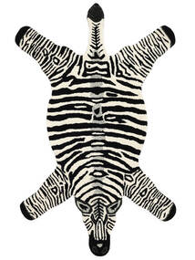  Zebra Matta 100X155 Modern Svart/Beige (Ull, Indien)