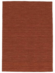  Kelim Loom - Rost Matta 160X230 Äkta Modern Handvävd Mörkröd (Ull, Indien)