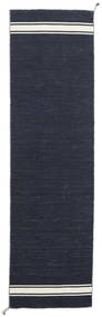  Ernst - Navy/Naturvit Matta 80X300 Äkta Modern Handvävd Hallmatta Mörkblå (Ull, Indien)