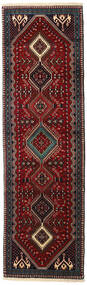 88X295 Yalameh Matta Matta Orientalisk Hallmatta Mörkröd/Röd (Ull, Persien/Iran)