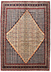  Hamadan Matta 203X287 Äkta Orientalisk Handknuten Mörkbrun/Beige (Ull, Persien/Iran)