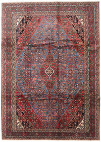 Hosseinabad Matta 255X350 Äkta Orientalisk Handknuten Röd/Mörkröd Stor (Ull, )