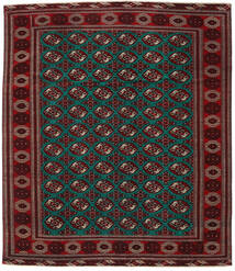  Turkaman Patina Matta 293X338 Äkta Orientalisk Handknuten Mörkröd/Mörkbrun Stor (Ull, Persien/Iran)