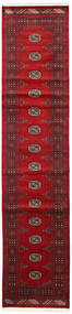 Pakistan Bokhara 2Ply Matta 78X352 Äkta Orientalisk Handknuten Hallmatta Mörkröd/Röd (Ull, Pakistan)