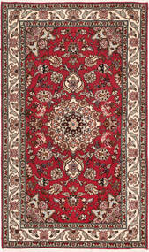  Tabriz 50 Raj Med Silke Matta 75X128 Äkta Orientalisk Handknuten Mörkbrun/Mörkröd (Ull/Silke, Persien/Iran)
