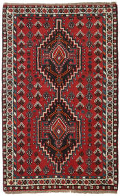  Shiraz Matta 78X123 Äkta Orientalisk Handknuten Mörkröd/Mörkbrun (Ull, Persien/Iran)