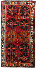  Ghashghai Matta 142X279 Äkta Orientalisk Handknuten Hallmatta Mörkröd/Mörkbrun/Roströd (Ull, Persien/Iran)