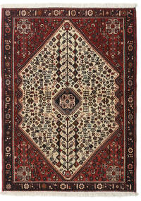  Abadeh Matta 108X148 Äkta Orientalisk Handknuten Mörkröd/Mörkbrun (Ull, Persien/Iran)