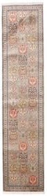  Kashmir Äkta Silke Matta 79X353 Äkta Orientalisk Handknuten Hallmatta Beige/Brun (Silke, )