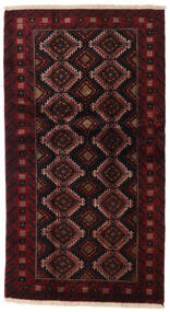  Beluch Matta 96X173 Äkta Orientalisk Handknuten Mörkbrun/Mörkröd (Ull, Persien/Iran)