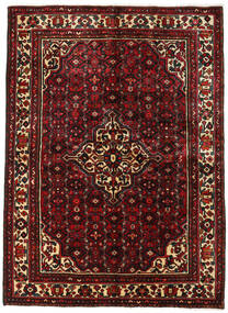  Hosseinabad Matta 153X215 Äkta Orientalisk Handknuten Mörkröd/Mörkbrun (Ull, Persien/Iran)