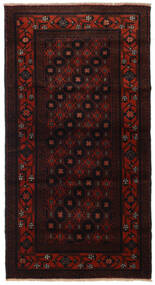  Beluch Matta 97X183 Äkta Orientalisk Handknuten Mörkbrun/Mörkröd (Ull, Persien/Iran)
