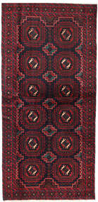  Beluch Matta 100X203 Äkta Orientalisk Handknuten Mörkröd/Mörkblå (Ull, Persien/Iran)