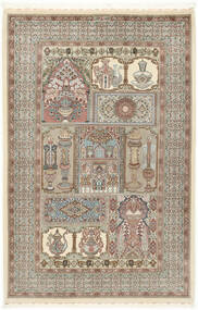 Ilam Sherkat Farsh Silke Matta 148X223 Äkta Orientalisk Handknuten Ljusgrå/Beige (Ull/Silke, Persien/Iran)